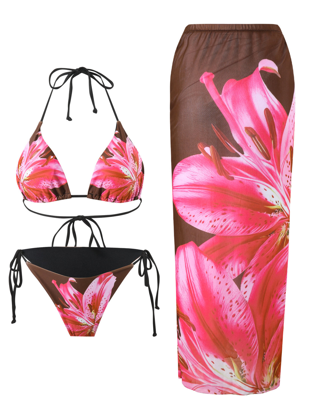 Women's bikini set with elegant beach skirt Mune Fashion