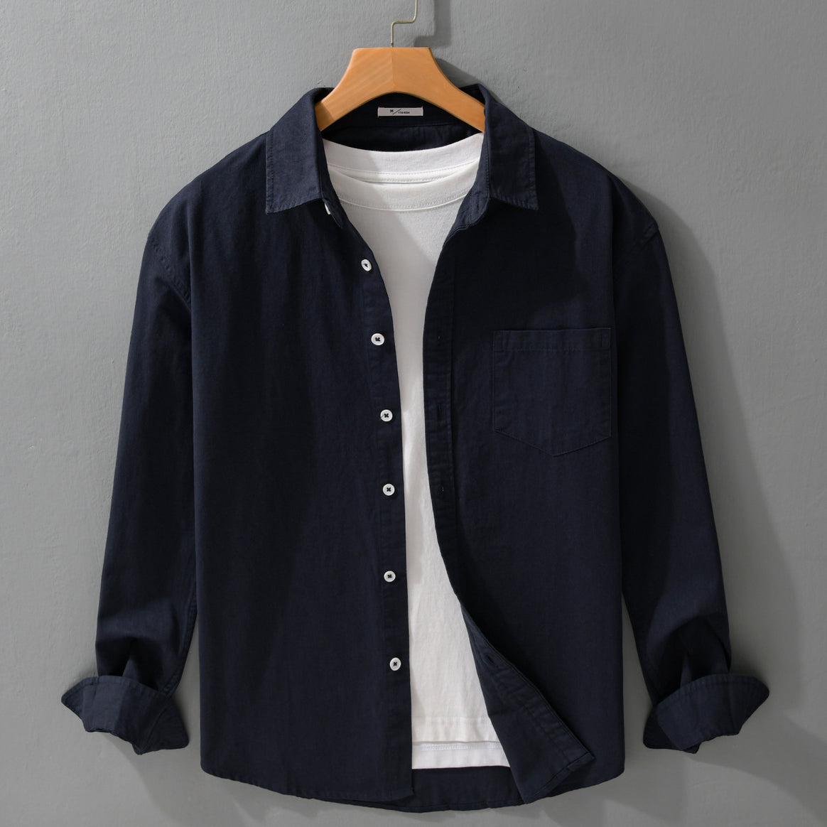 Men's Casual Layering Shirt in Overshirt Style with Soft Cotton Feel and Chest Pocket Mune Fashion