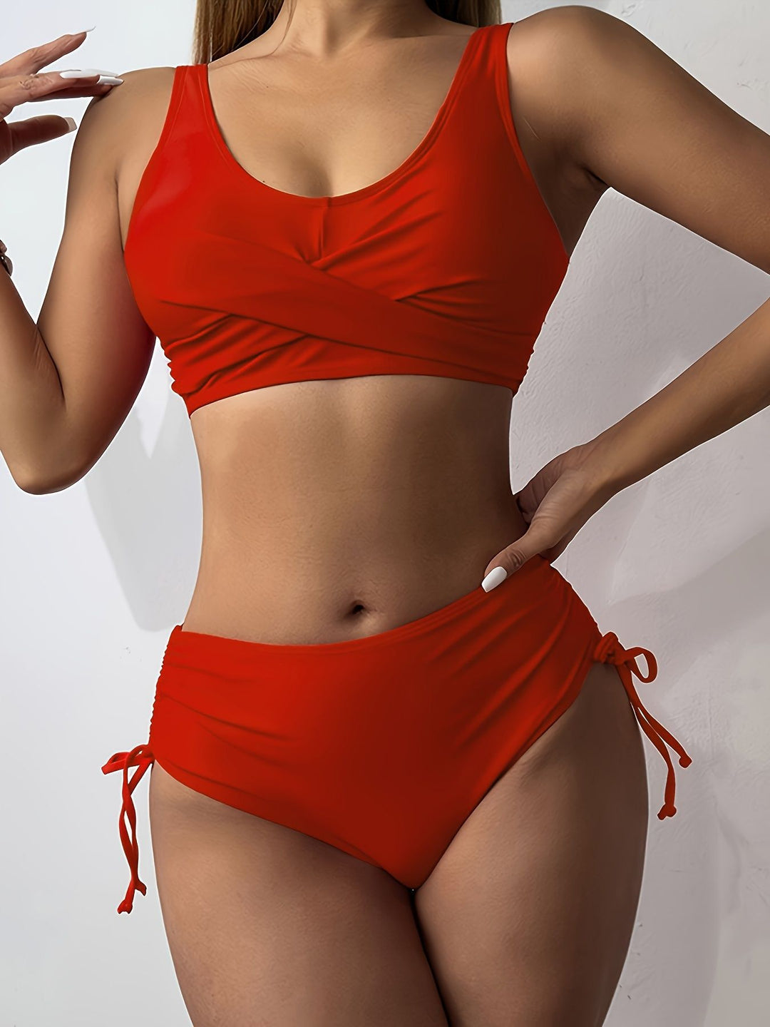 Women's Sporty Bikini Set with Wrap Design Mune Fashion