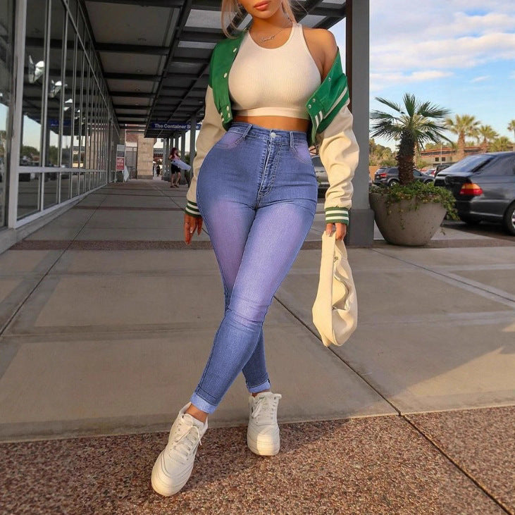 Women High-waisted, figure-shaping super stretch skinny jeans with ankle-length fit Mune Fashion