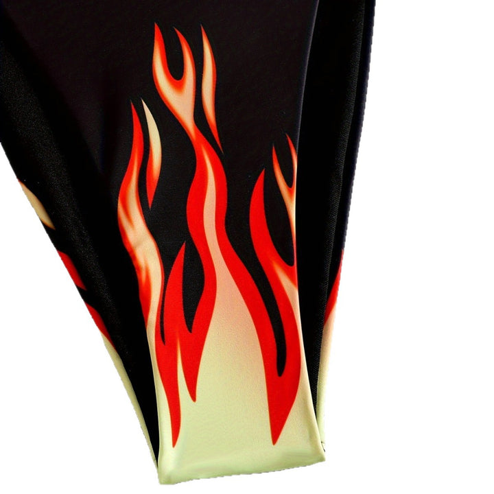 Women's Triangle Bikini with Fiery Motif Mune Fashion