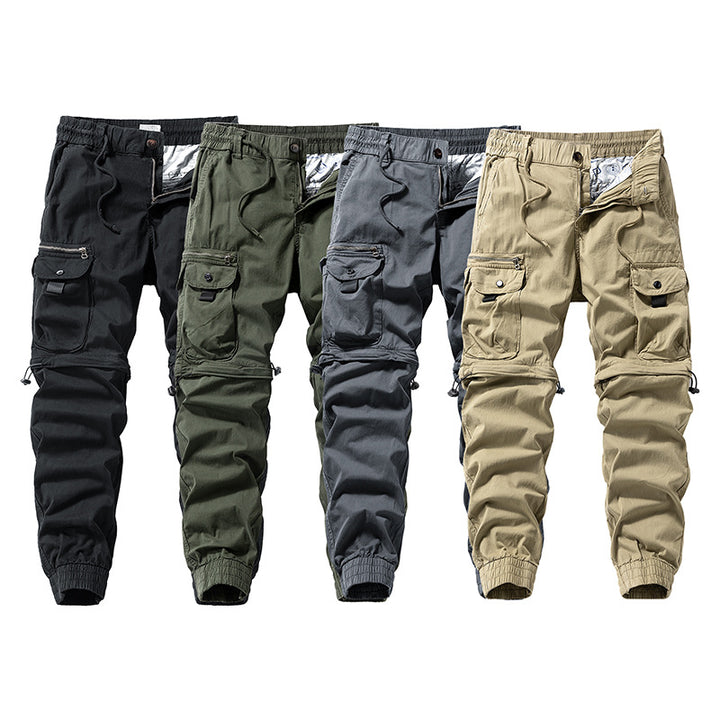 Herren Cargo-Jogginghose im Utility-Stil mit Elastikbund, Kordelzug und Multifachtaschen Mune Fashion