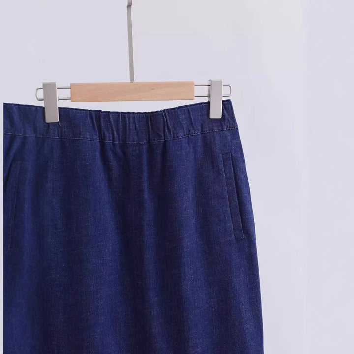 Women Elegant Cut Midi Skirt Mune Fashion