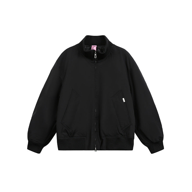 Unisex Boxy Bomber Jacket in Oversize Style with Ribbed Cuffs and Two-Way Zipper Mune Fashion