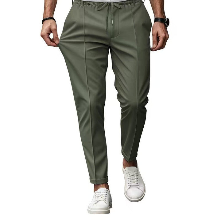 Men's elegant casual pants with elastic waistband and side pockets Mune Fashion