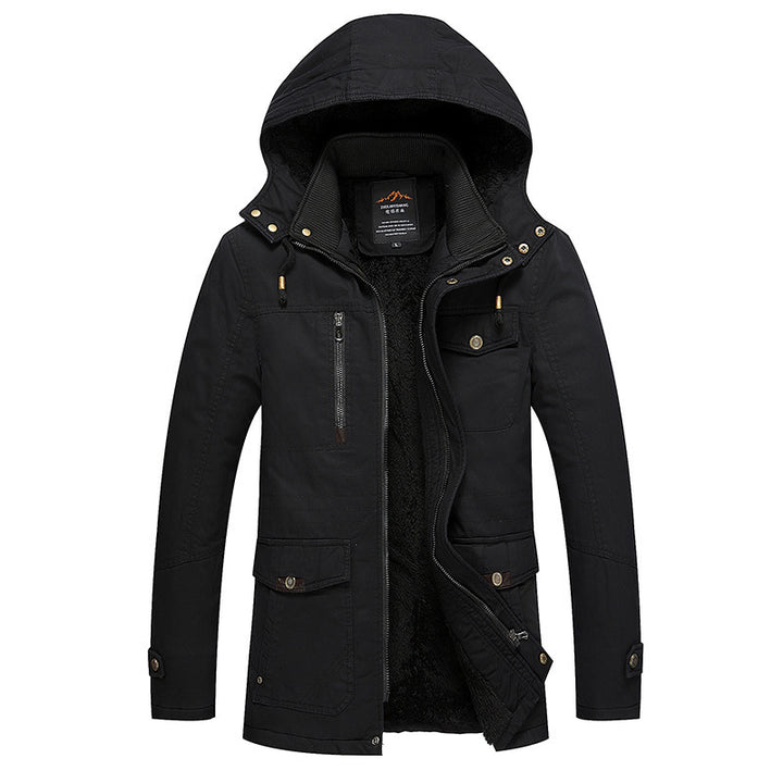 Men's Utility Parka with cozy Sherpa lining, hood and cargo pockets Mune Fashion