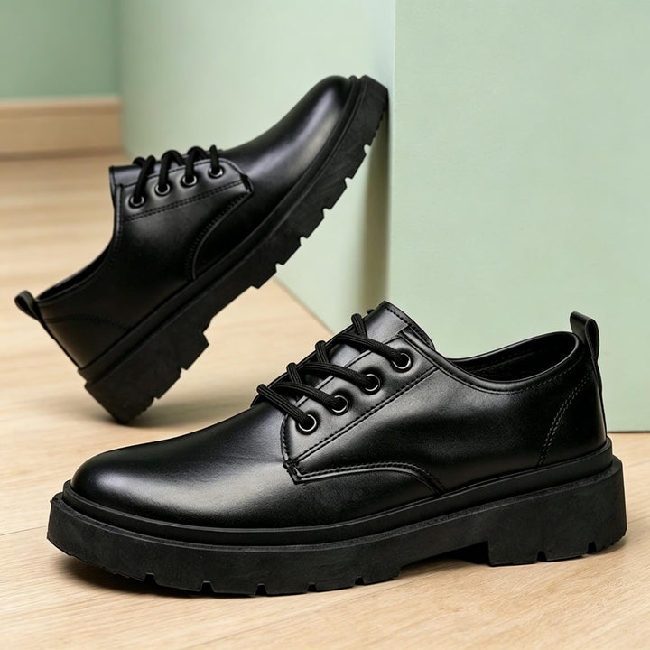 Men Stylish Leather Lace-up Shoes Mune Fashion