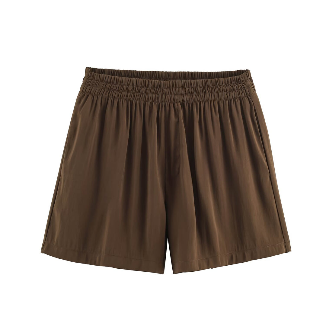 Women's Loose Two-Piece Set with Oversized Shirt and Elastic Shorts Mune Fashion