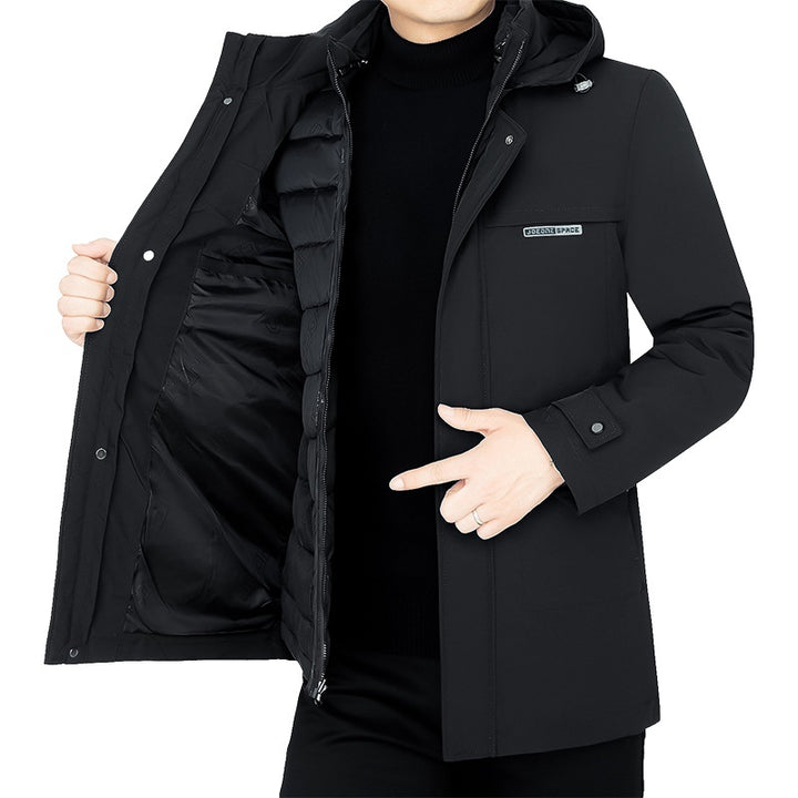 Men's Water-Repellent Functional Coat with Removable Quilted Inner Jacket Mune Fashion