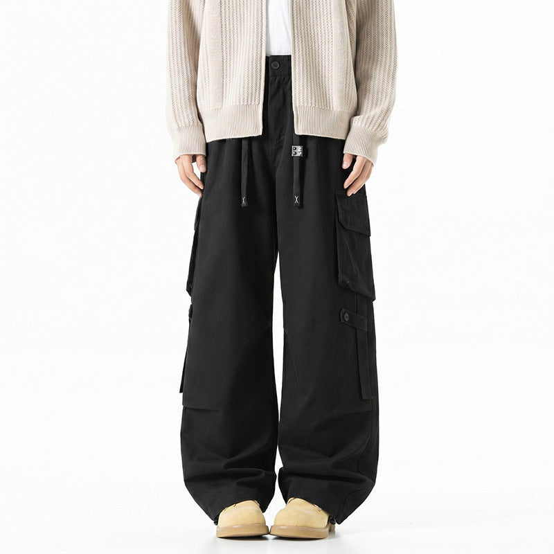 Herren Extraweite Baggy-Cargo-Hose mit Elastikbund, Tunnelzug und Mehrfach‑Utility‑Taschen Mune Fashion