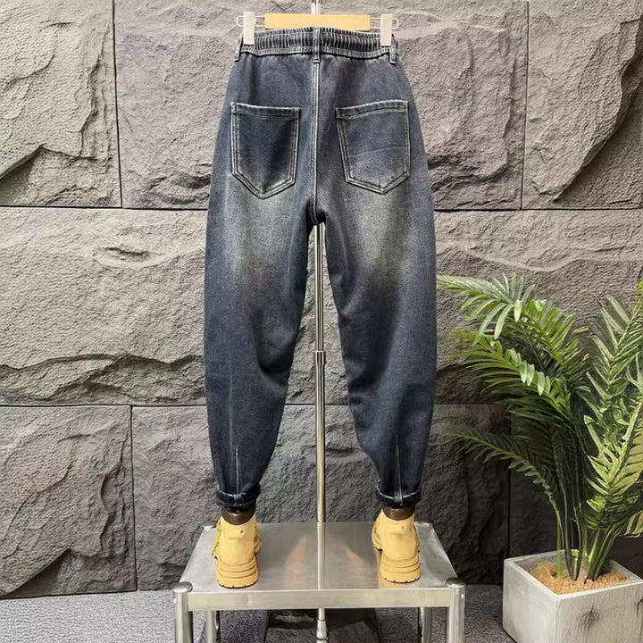 Men's Stylish Ripped Jeans with Creative Patches Mune Fashion 1788342369