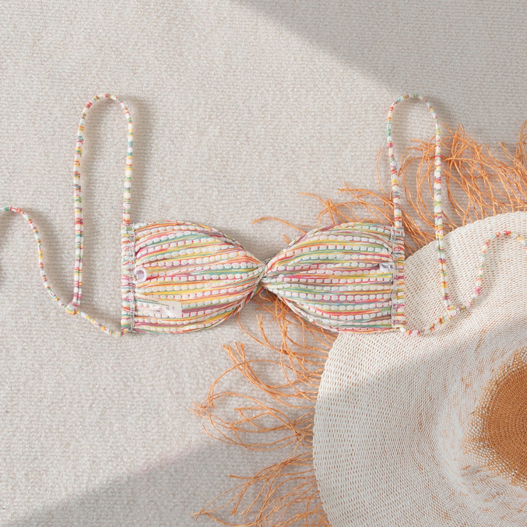 Women's bandeau bikini with colorful bead details Mune Fashion