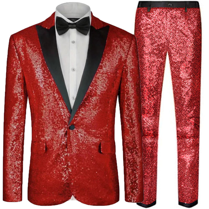 Men's Glamorous Sequin Suit Set Mune