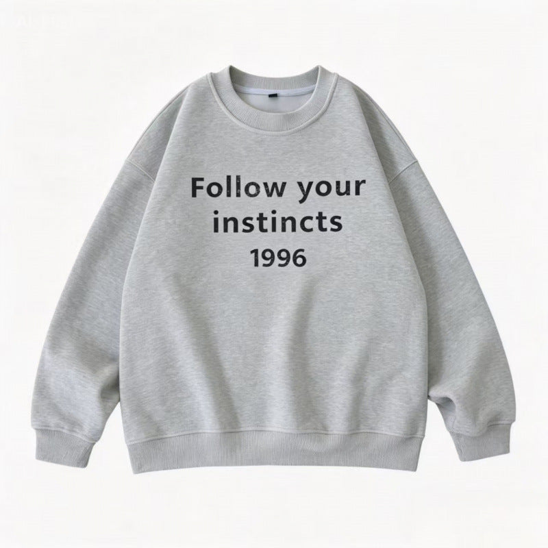 Unisex Oversize Crew Neck Sweatshirt with Statement Print Mune Fashion