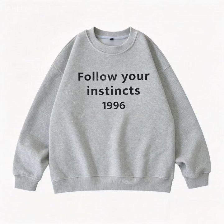 Unisex Oversize Crew Neck Sweatshirt with Statement Print Mune Fashion