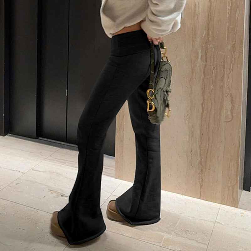 Women's soft high-waist yoga flared pants with a flared leg and stretch waistband Mune Fashion