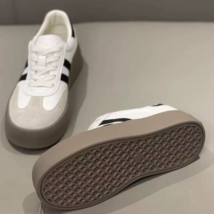Women’s Platform Sneakers with Elegant Surface Structure and Non-Slip Sole Mune Fashion