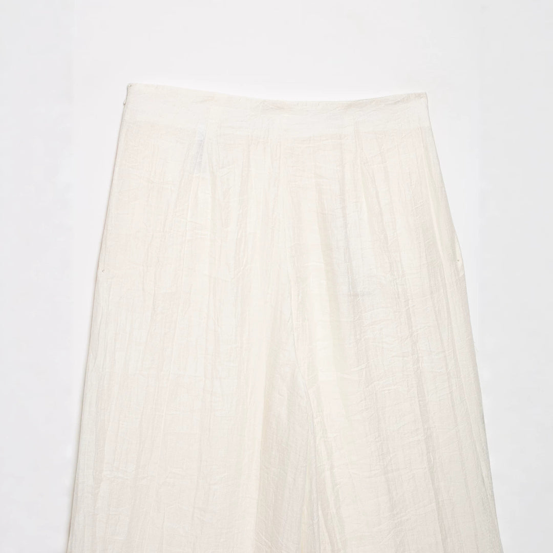 Women Two-Piece Linen Look Set with Kimono Top and Wide High Waisted Pants Mune Fashion