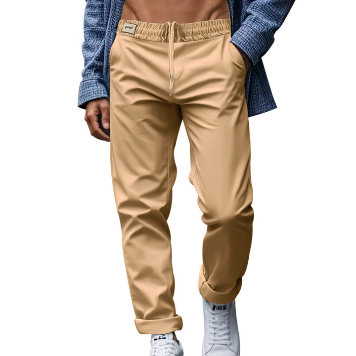 Men's tapered chino pants with turn-up hem and subtle crease Mune Fashion