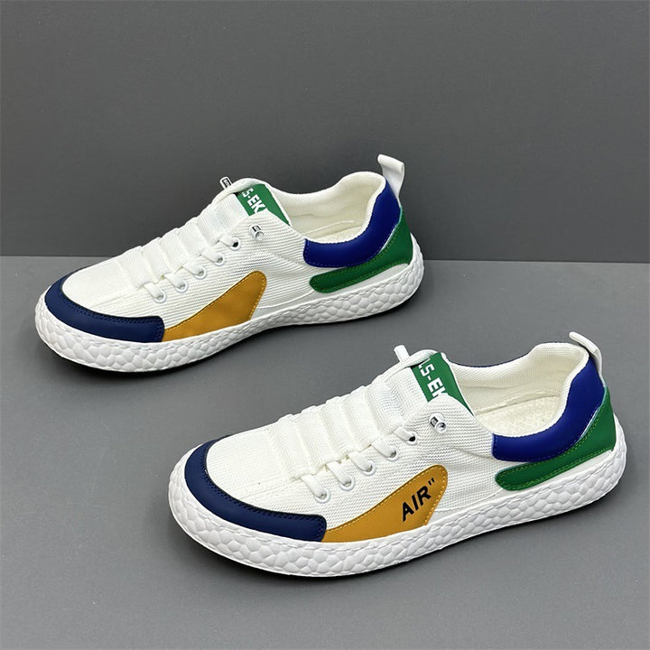 Men's Lightweight Breathable Mesh Sneakers with Structured Air-Look Sole Mune Fashion