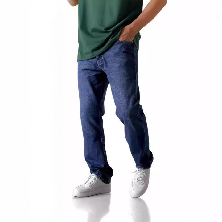 Men's relaxed straight-leg jeans with elastic waistband and relaxed fit Mune Fashion