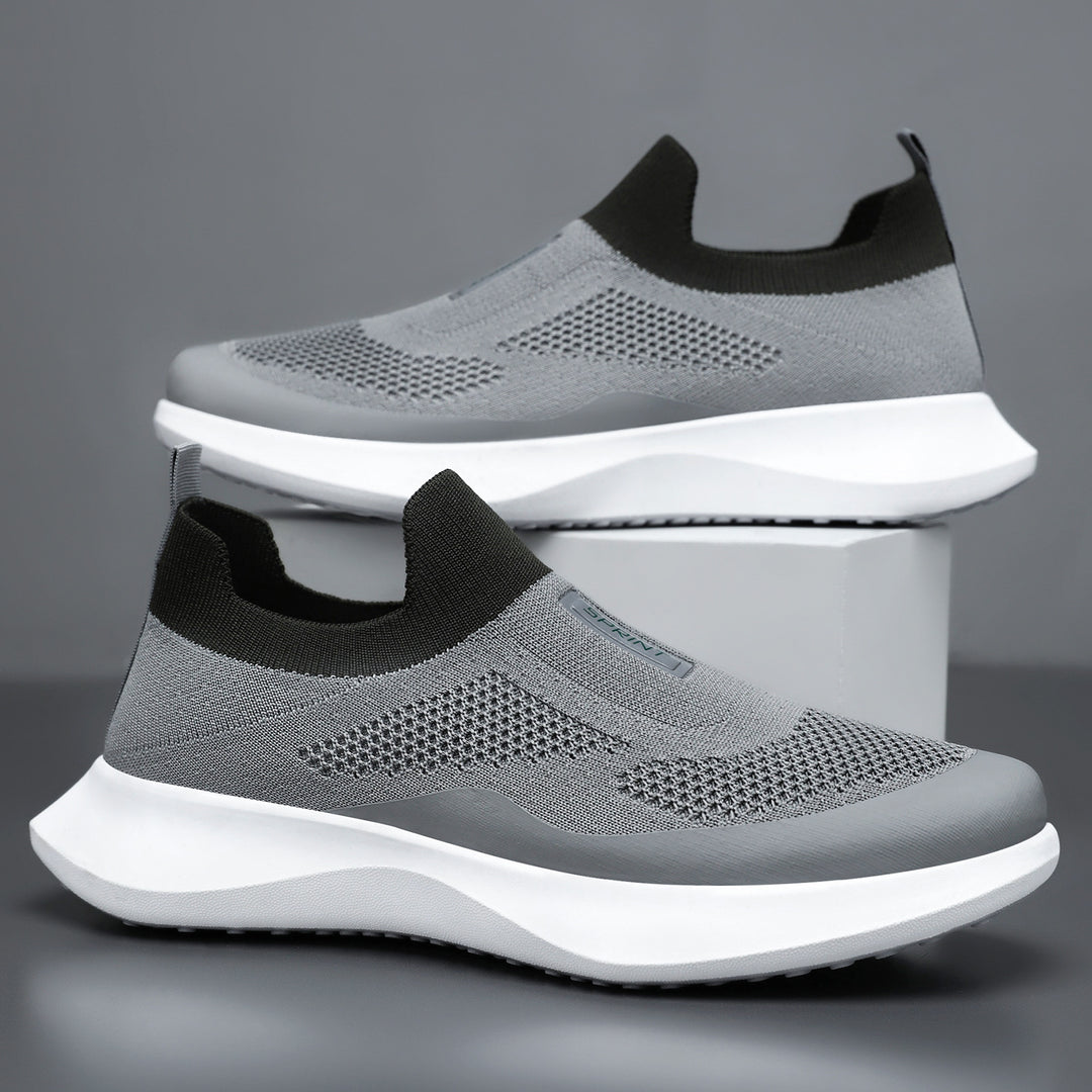 Women's lightweight knit slip-on sneaker with sock-like shaft, elastic entry, and ergonomic memory platform sole Mune Fashion