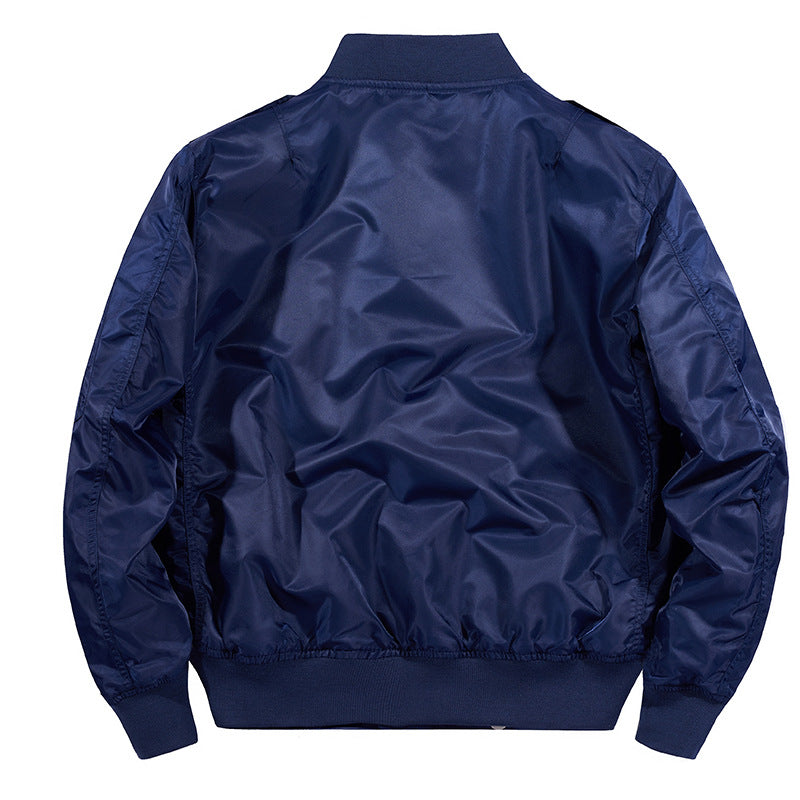 Men's lightweight nylon bomber jacket in pilot cut with sleeve pocket Mune Fashion