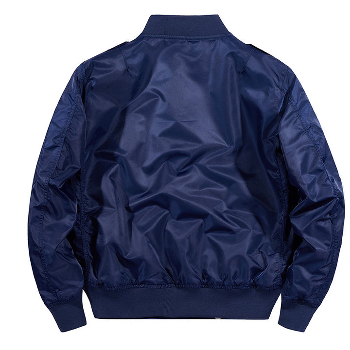 Men's lightweight nylon bomber jacket in pilot cut with sleeve pocket Mune Fashion