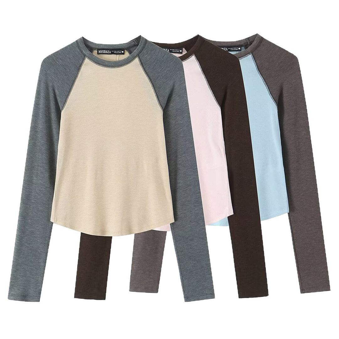 Ladies long sleeve raglan shirt made of soft jersey with a slightly fitted cut Mune Fashion