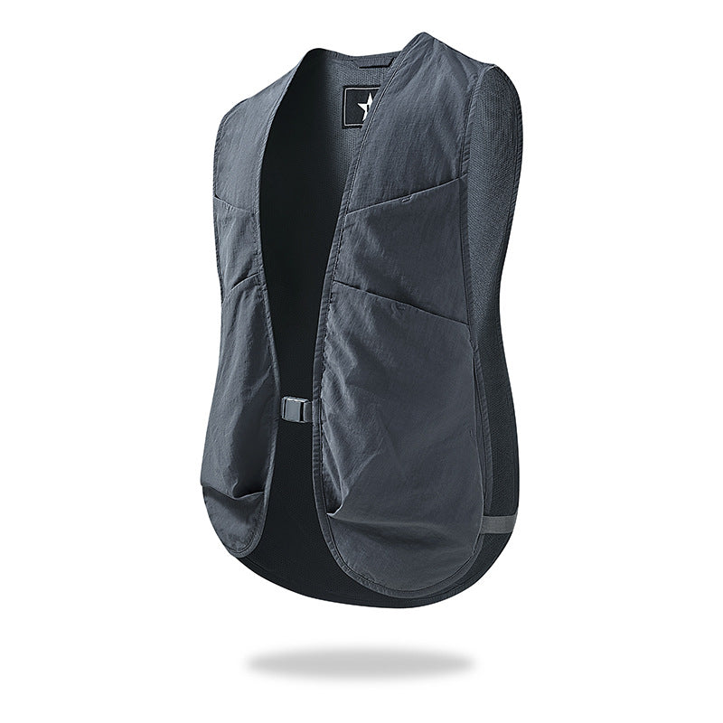 Unisex Lightweight Utility Vest with Mesh Back and Multiple Front Pockets Mune Fashion