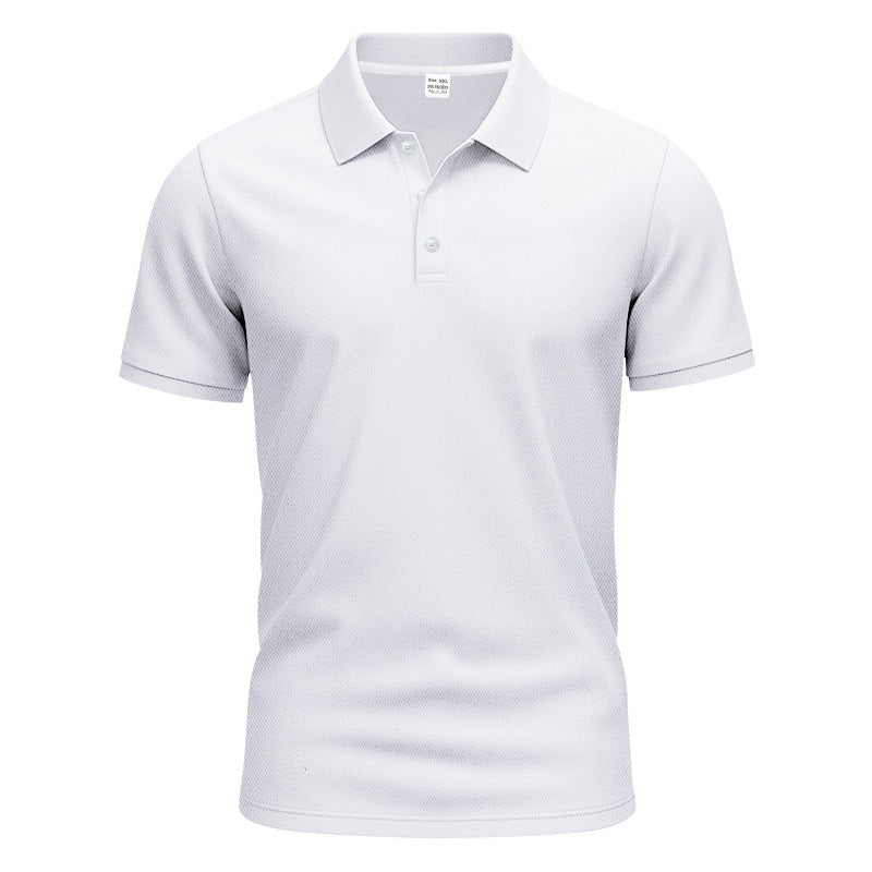 Men's polo collar shirt with slim fit, breathable mesh structure, and flat two-button placket Mune Fashion