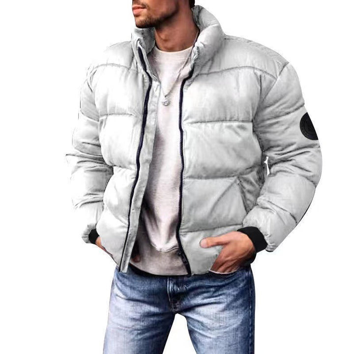 Men's padded quilted jacket with high standing collar, thermal filling, and elastic cuffs Mune Fashion