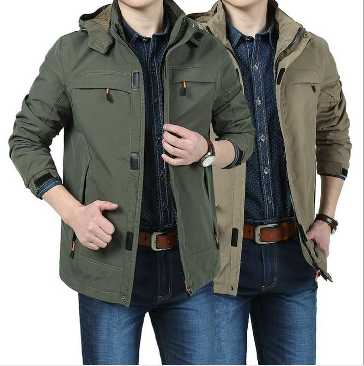 Men's Modern Softshell Field Jacket with Hood, Breathable Stretch and Organizer Pockets Mune Fashion