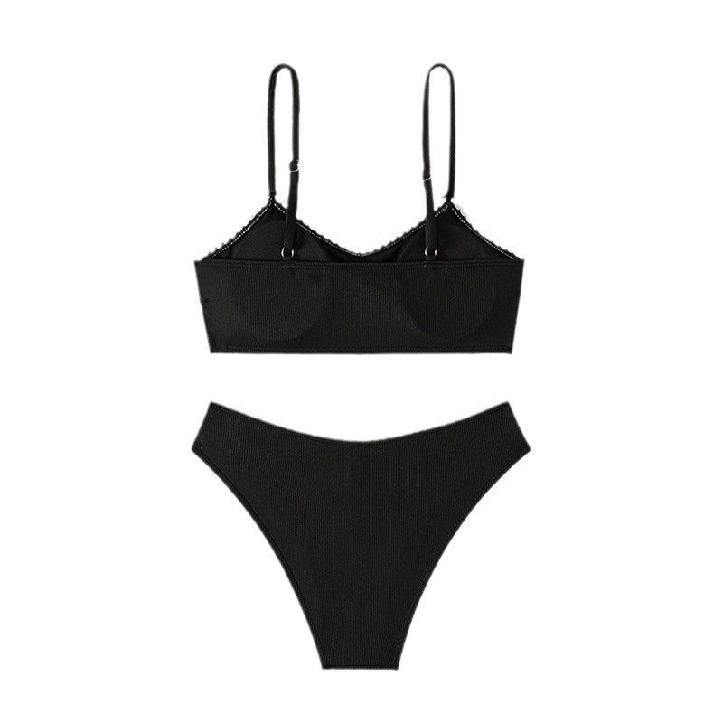 Women's bikini set with playful ruffle design and high-cut briefs Mune Fashion