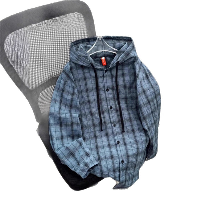 Women's URBAN CHECK HOODIE WITH BUTTON DETAILS Mune Fashion