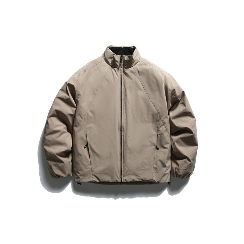 Men's insulation jacket in boxy cut with stand-up collar, raglan sleeves and two-way zip Mune Fashion