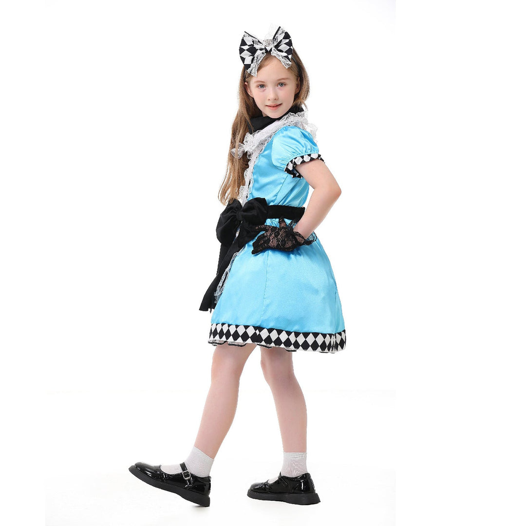 Girls costume in Victorian style with elaborate lace accents Mune Fashion
