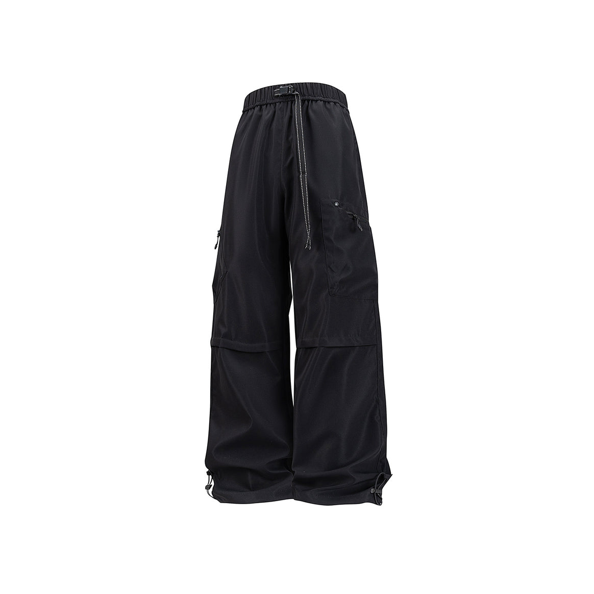 Damen Weite Utility-Cargohose mit verstellbarem Beinabschluss und Multifachtaschen Mune Fashion
