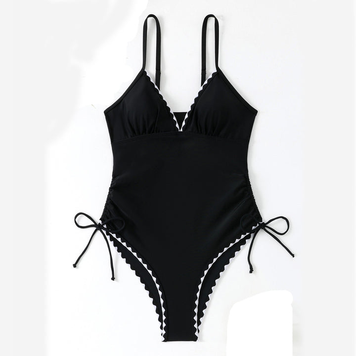 Women's Elegant One-Piece Swimsuit with Sophisticated Ruffle Decoration Mune Fashion