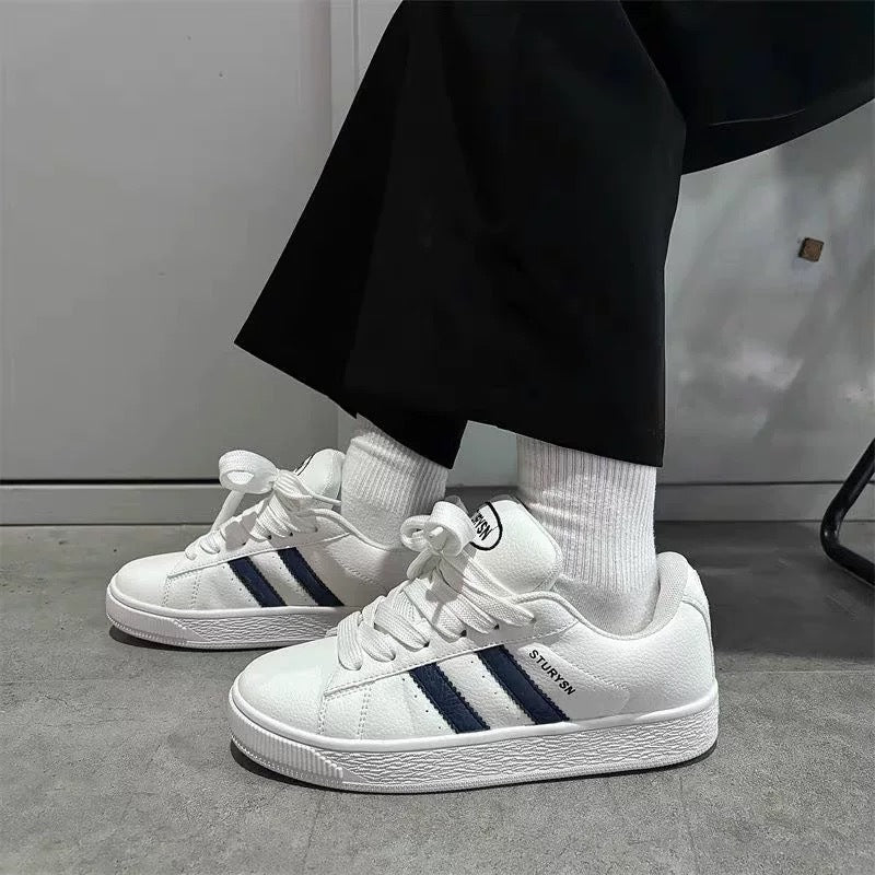 Ladies Sporty Sneakers with Classic Stripe Design Mune Fashion