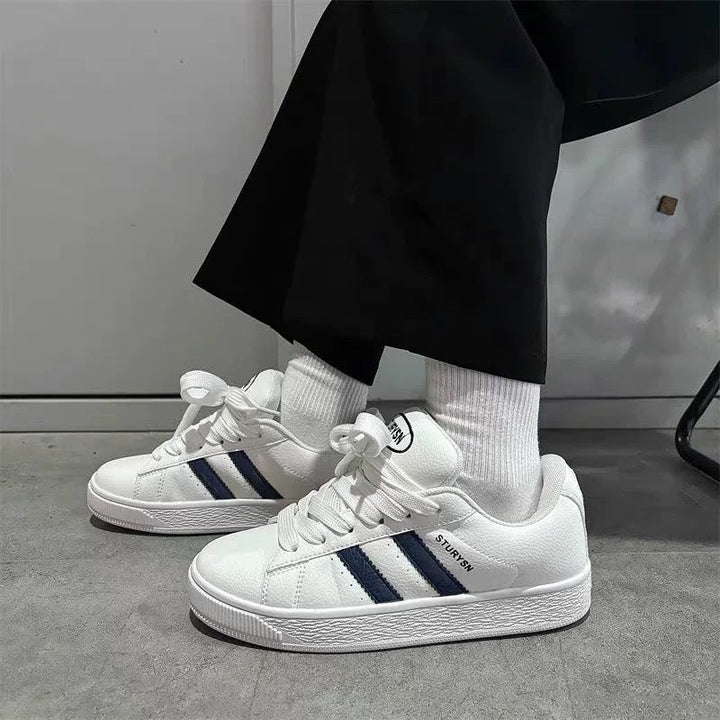 Ladies Sporty Sneakers with Classic Stripe Design Mune Fashion