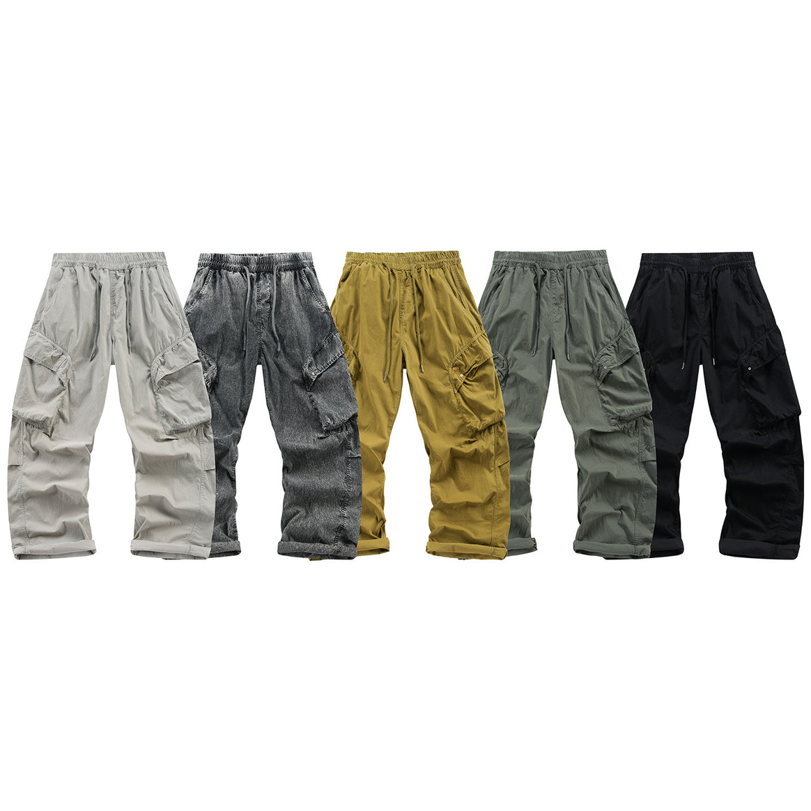 Herren Leichte Cargo-Jogginghose mit Elastikbund, Kordelzug und Mehrzwecktaschen Mune Fashion