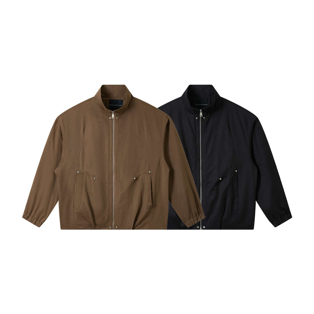 Men's short-cut utility blouson with high funnel collar and flap pockets Mune Fashion