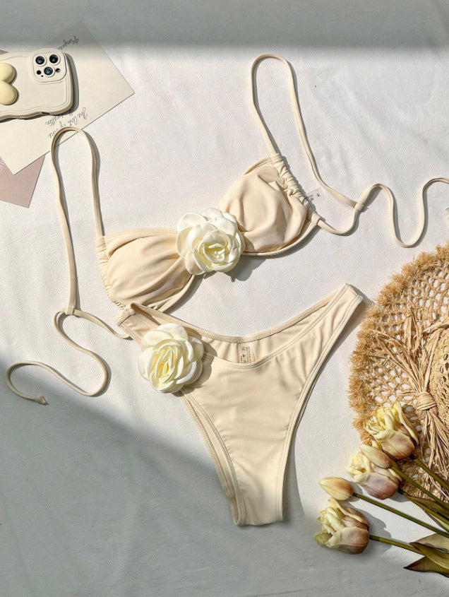 Ladies Elegant Bikini with Floral Decor Mune Fashion