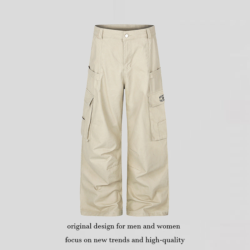 Women's cargo pants with high waistband, multifunctional pockets and wide culotte cut Mune Fashion