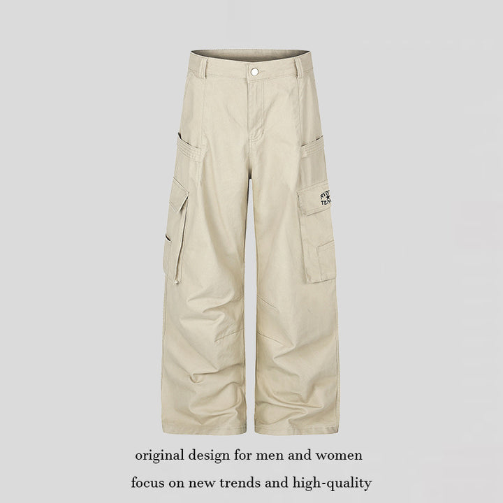 Women's cargo pants with high waistband, multifunctional pockets and wide culotte cut Mune Fashion