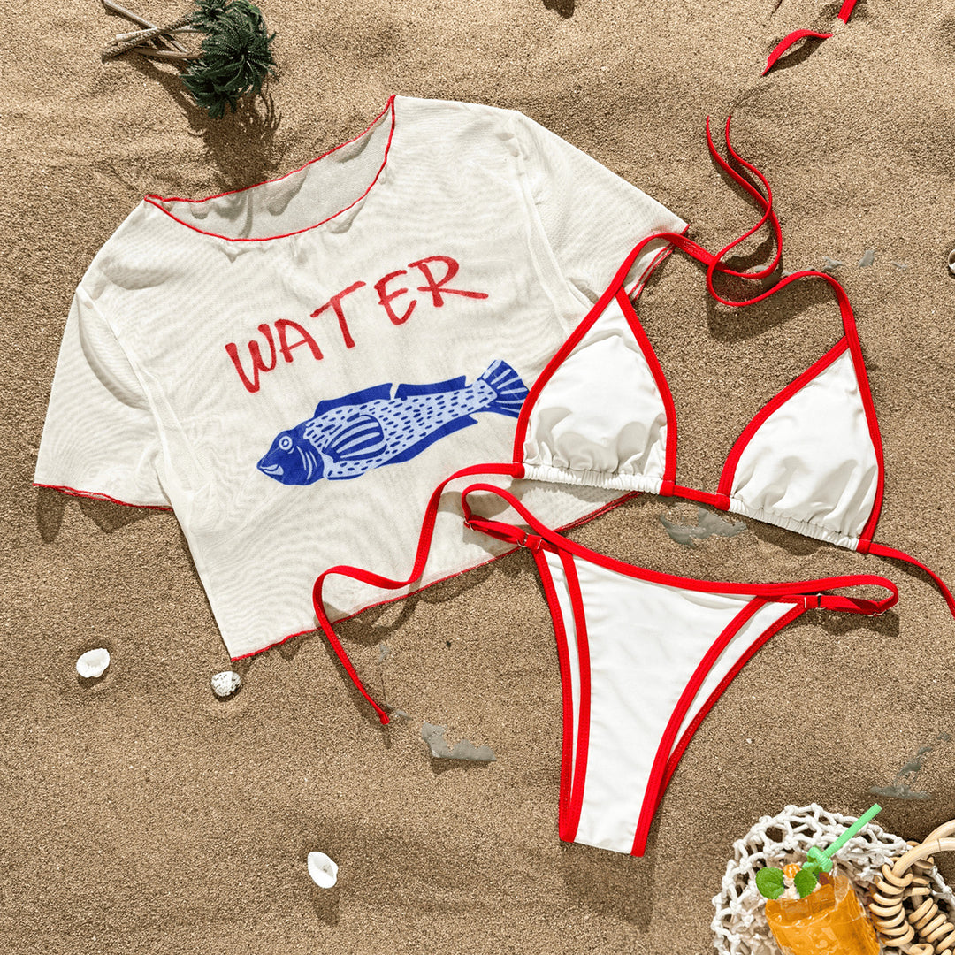 Women’s bikini set with printed crop top Mune Fashion