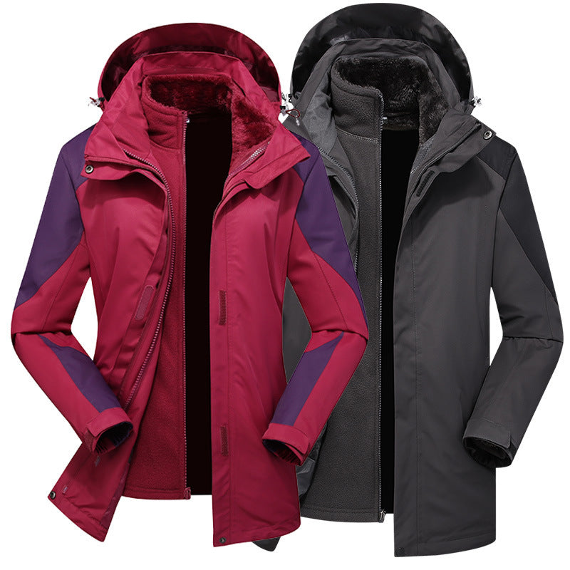 Women's two-layer softshell jacket with removable teddy fleece inner jacket and adjustable hood Mune Fashion