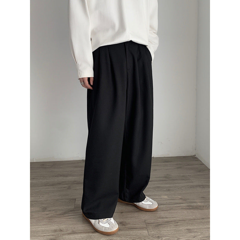 Women High-waisted wide pleated trousers with straight leg Mune Fashion