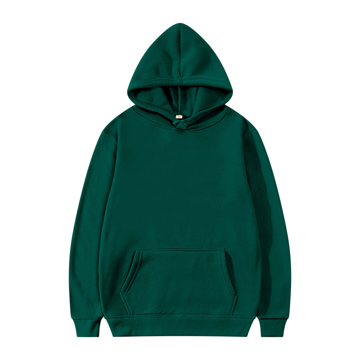 Unisex plain hoodie with kangaroo pocket, ribbed cuffs and relaxed fit Mune Fashion